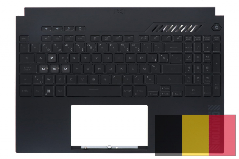 Clavier belge noir rétroéclairé TUF Gaming Asus