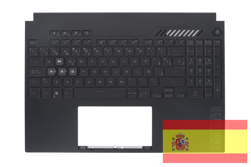 Clavier TUF Gaming Asus Officiel Noir QWERTY