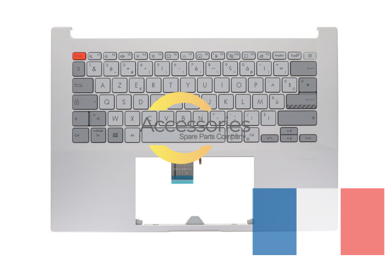 Clavier argenté rétroéclairé français Vivobook Pro Asus