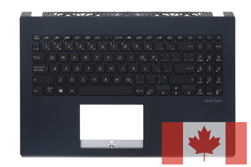 Clavier Asus canadien bleu de remplacement
