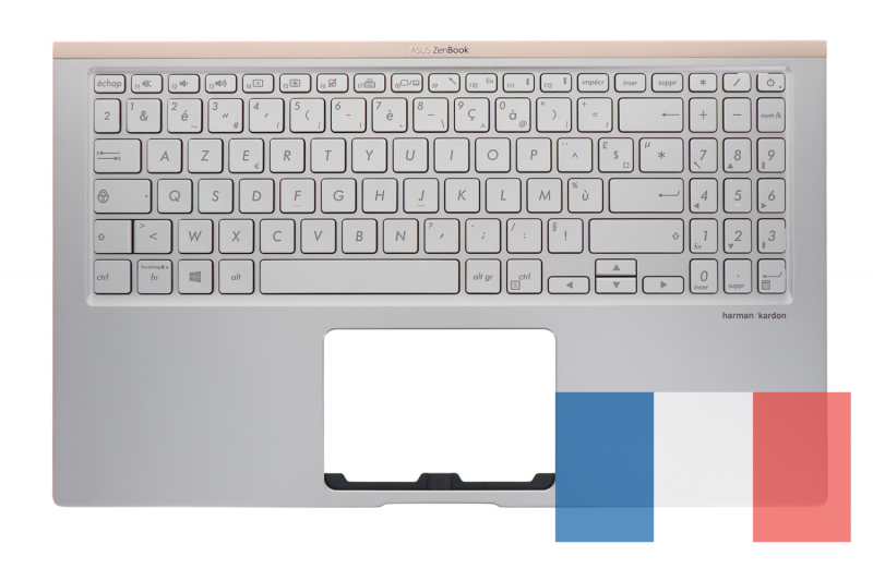 Clavier argenté rétroéclairé ZenBook Asus