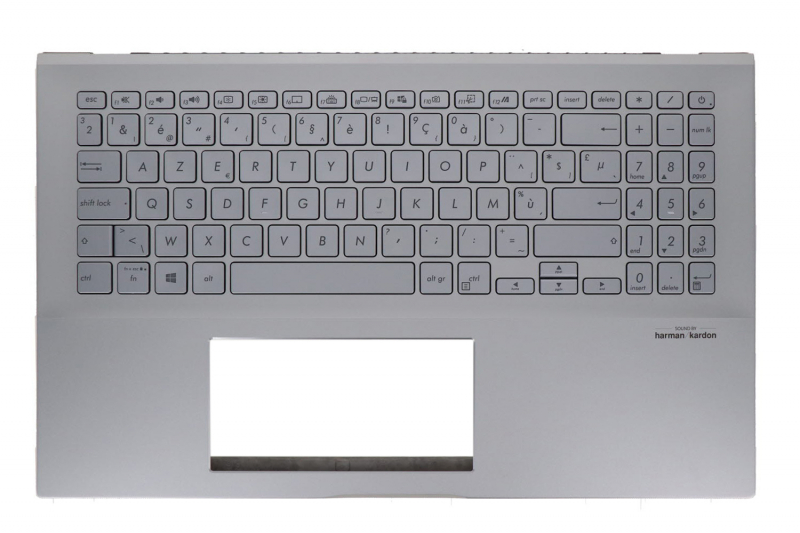 Clavier Asus belge rétroéclairé argenté QWERTY