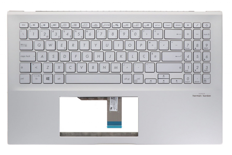 Clavier Asus VivoBook S argent rétroéclairé portugais