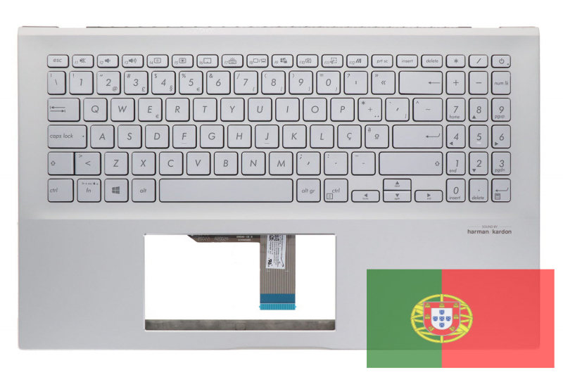 Clavier Asus VivoBook S argent rétroéclairé portugais
