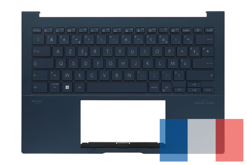 Clavier bleu rétroéclairé ZenBook Asus de rechange