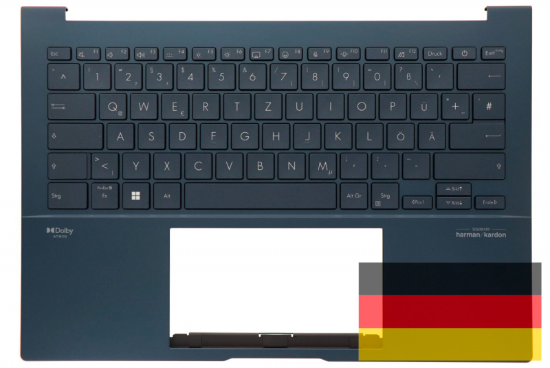 Clavier allemand rétroéclairé bleu ZenBook 14