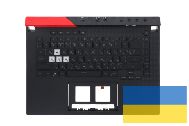 Clavier noir rétroéclairé ukrainien ROG Asus ROG Strix