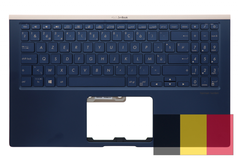 ZenBook clavier Asus bleu QWERTY belge rétroéclairé