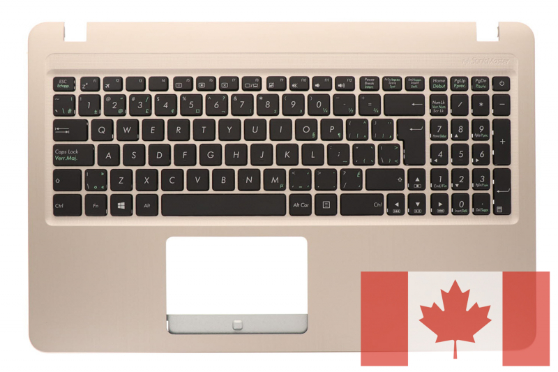 Clavier Asus série VivoBook doré canadien officiel