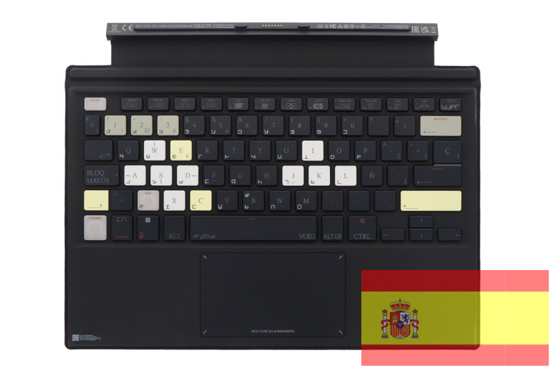Clavier Asus ROG Flow ACRNM Espagnol, Noir Rétroéclairé