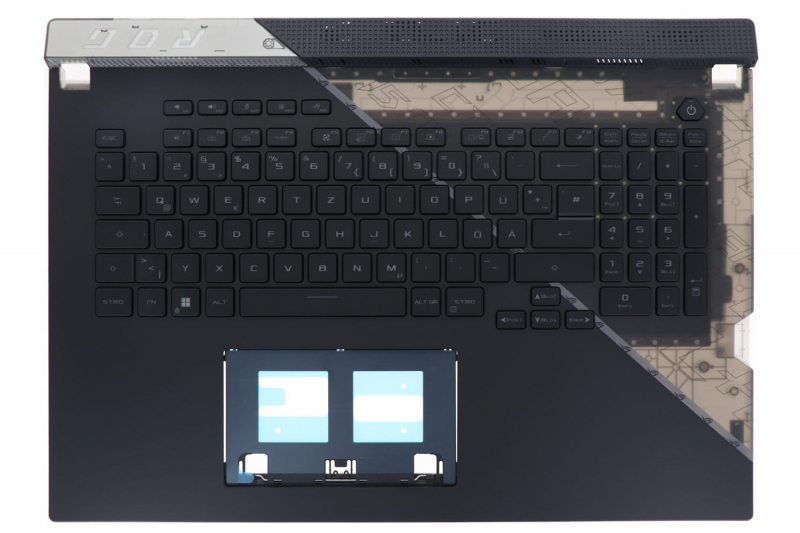 Clavier noir allemand rétroéclairé Asus ROG Strix