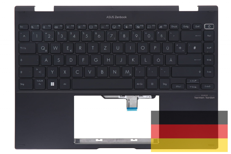 Clavier noir allemand Asus ZenBook - Officiel
