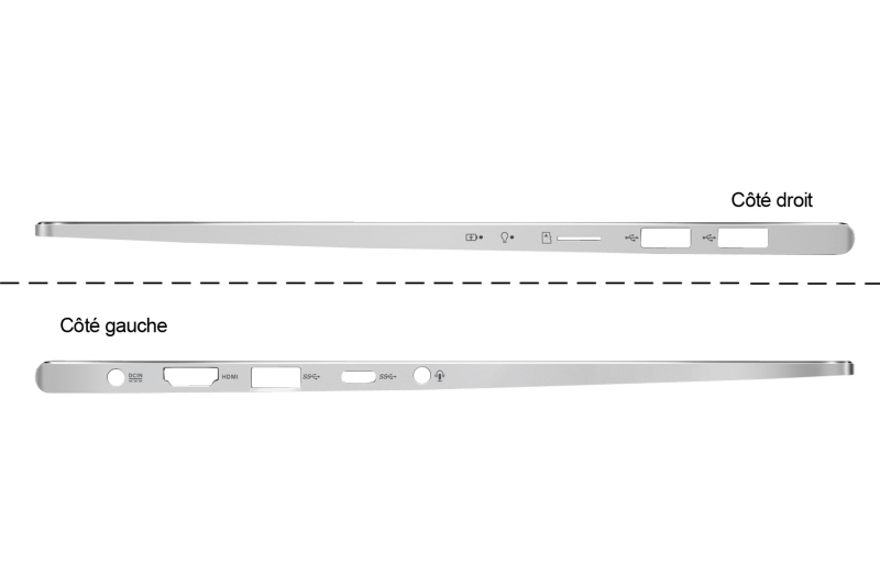 Clavier argenté Asus de remplacement français - 90NB0Q08-R32FR0