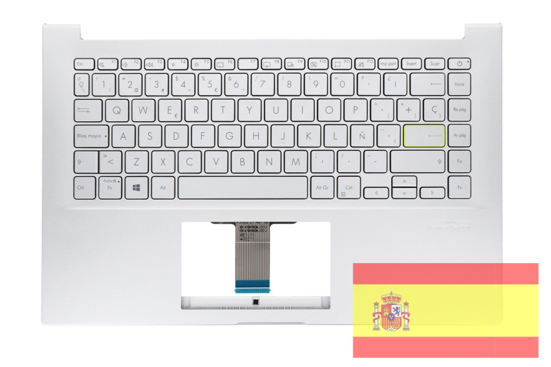 Clavier Asus Espagnol Argenté Officiel