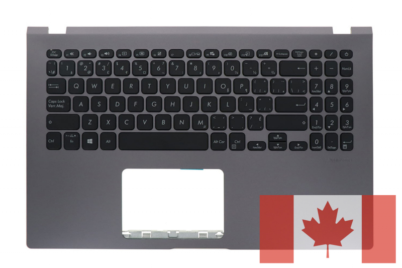 Clavier Asus QWERTY canadien gris de rechange