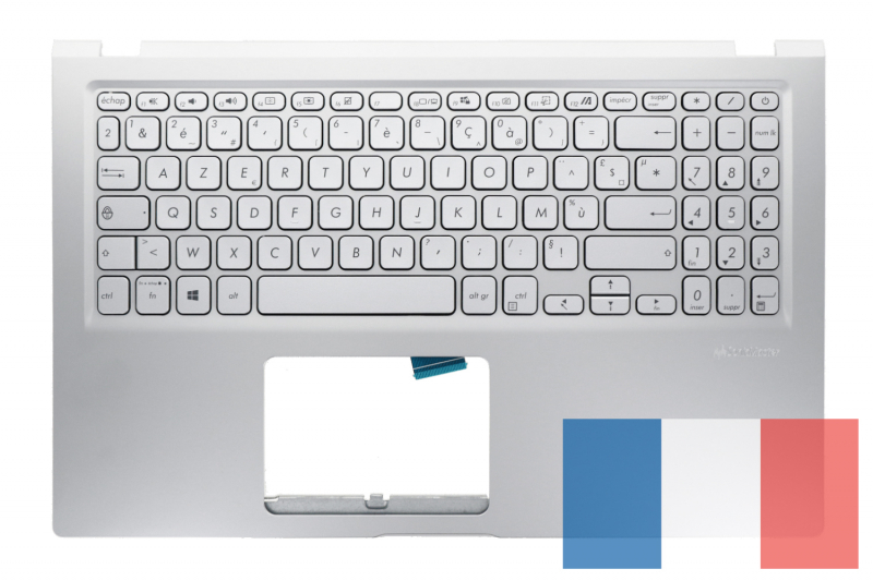 Clavier argenté Asus Compatible Série Vivobook