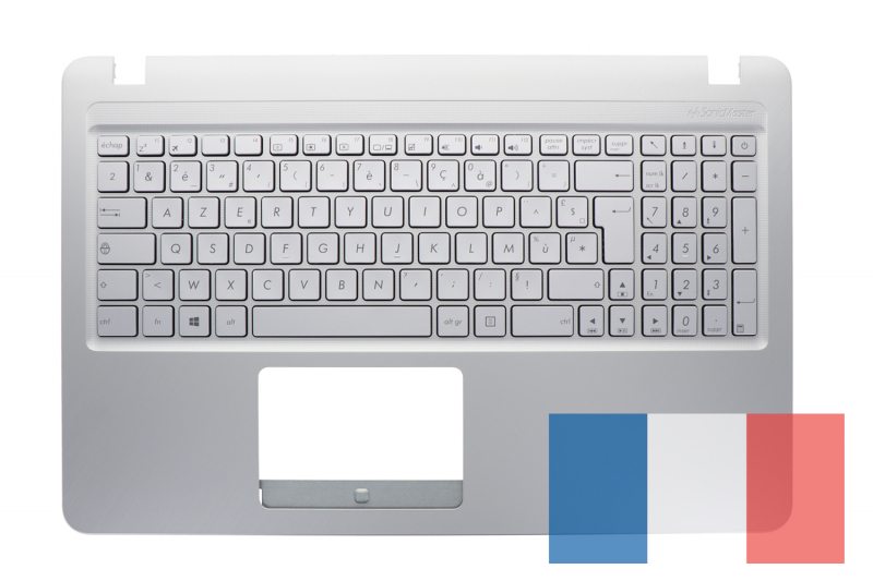 Clavier français de rechange argenté Asus