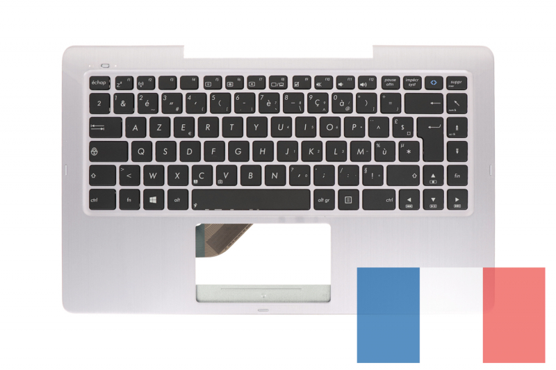 Clavier argenté de remplacement Transformer Book Asus