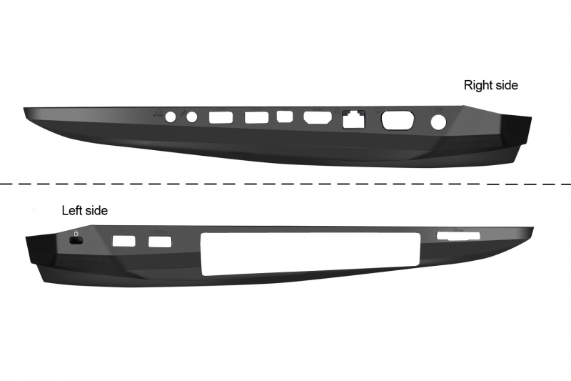 Bottom case noir 17
