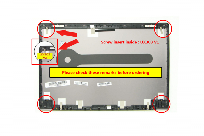 LCD Cover HD gris 13 pouces Asus