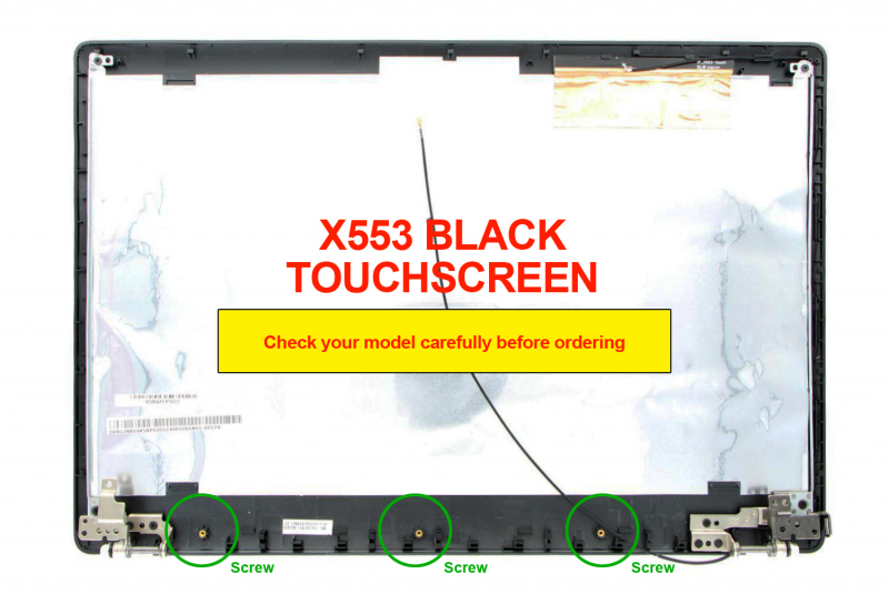LCD Cover noir tactile 15 pouces Asus