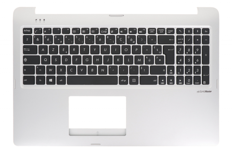 Clavier argenté Asus français