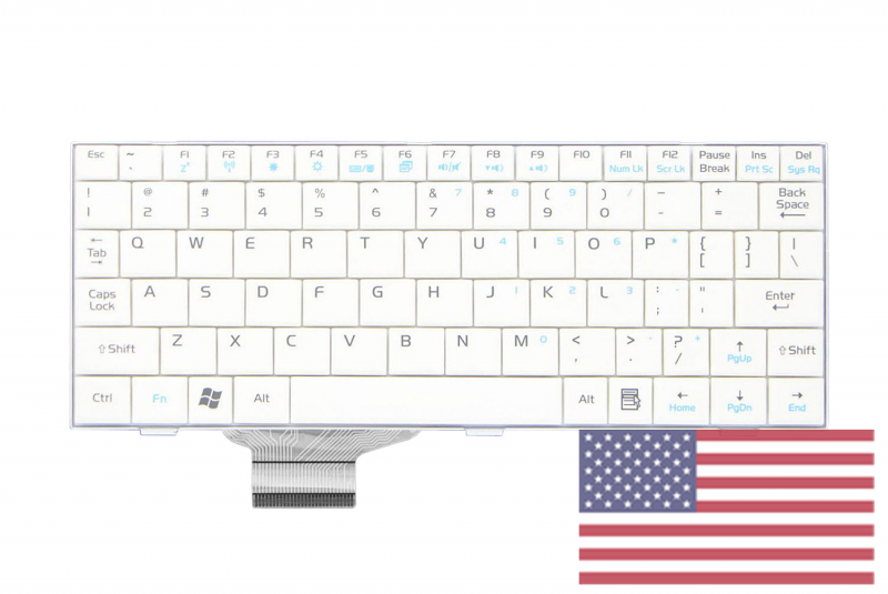 Clavier blanc QWERTY américain Asus