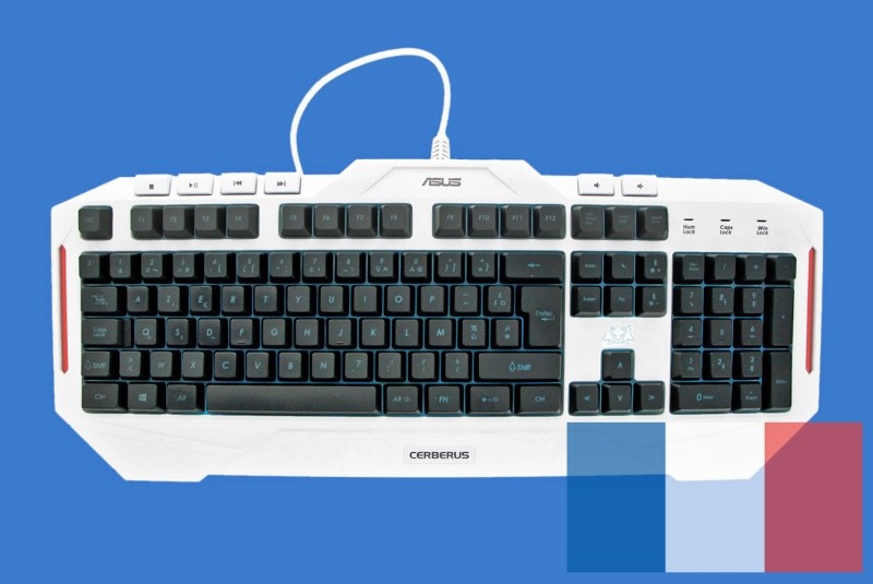 Clavier français Gamer cerberus blancAsus