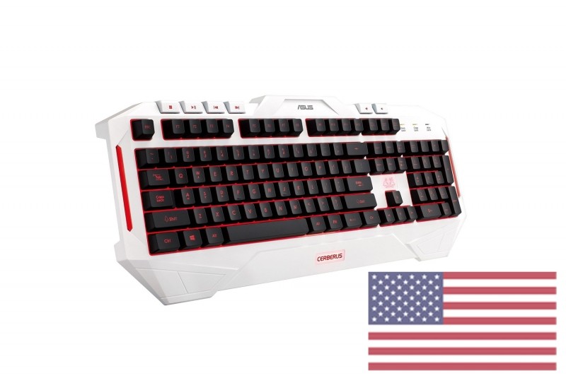 Clavier US Cerberus blanc Asus