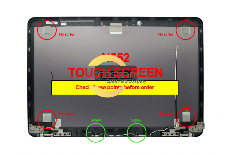 LCD cover gris tactile 15 pouces VivoBook Asus
