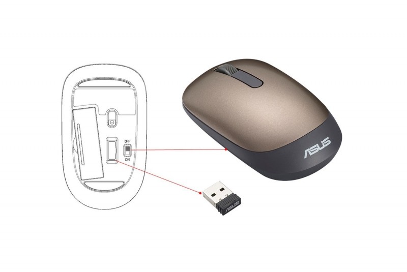 Souris WT205 or métallique Asus