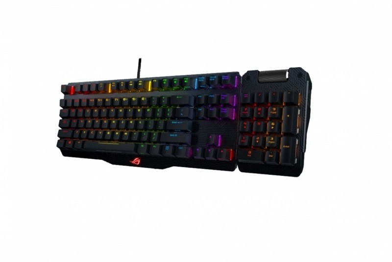 Clavier AZERTY ROG Claymore gamer rétroéclairé Cherry MX Marron Asus