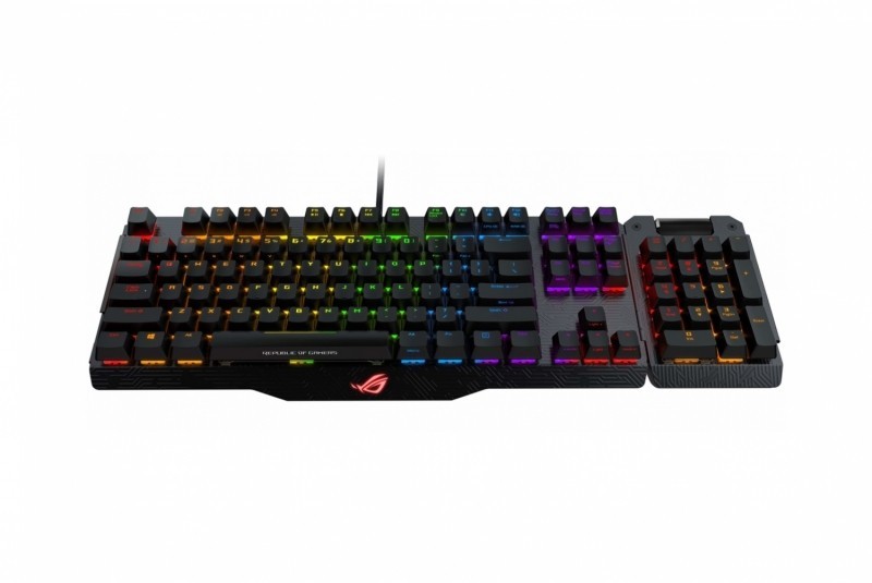 Clavier AZERTY ROG Claymore gamer rétroéclairé Cherry MX Marron Asus