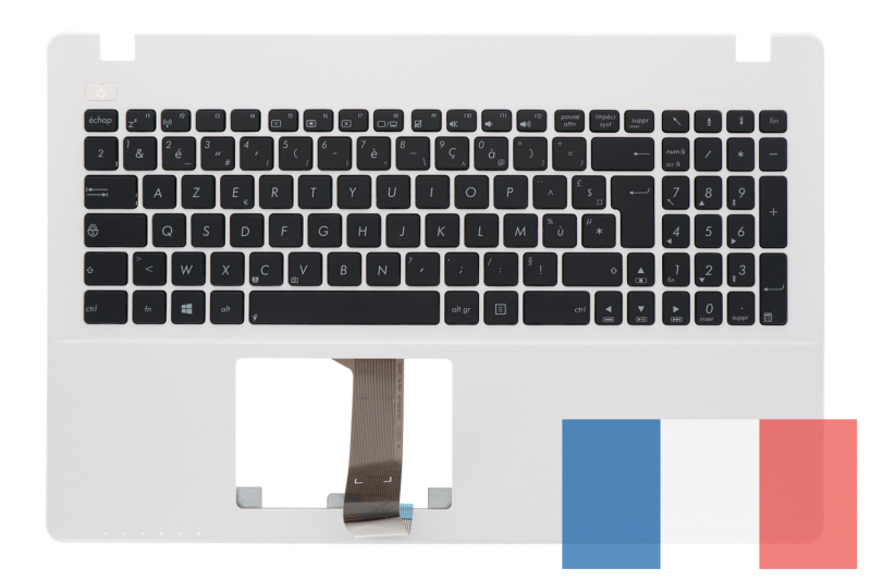 Clavier blanc Asus - français Clavier blanc Asus - français