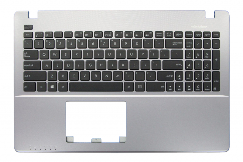Clavier de rechange gris américain Asus - QWERTY