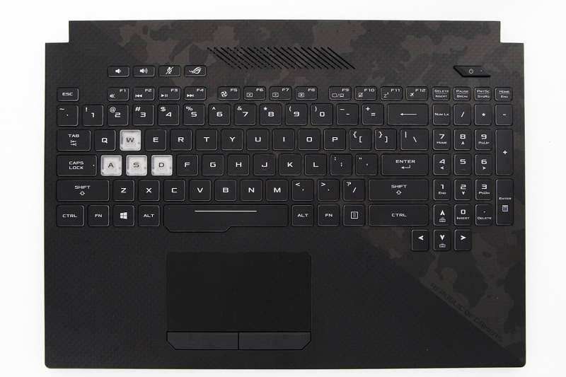 Clavier noir rétroéclairé américain ROG Strix Scar II