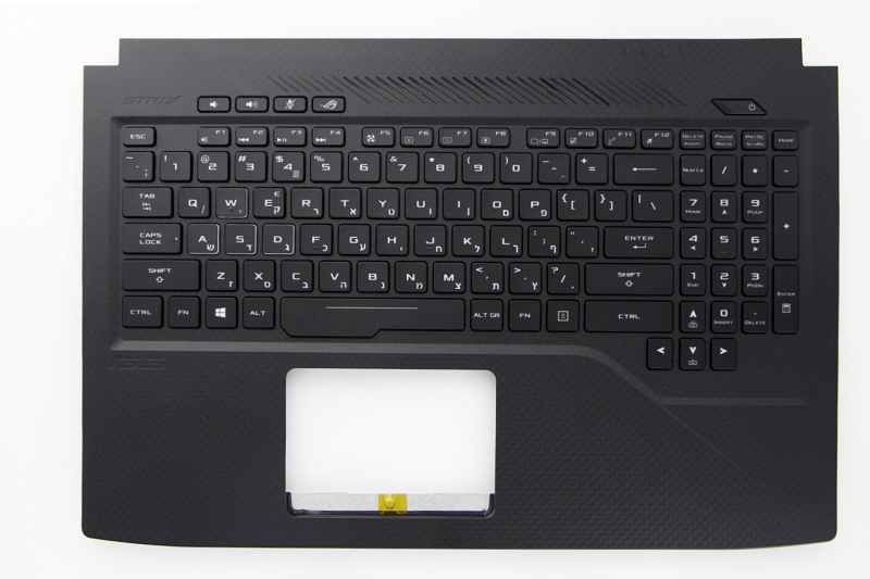 Clavier noir rétroéclairé Hébreu ROG Strix Asus
