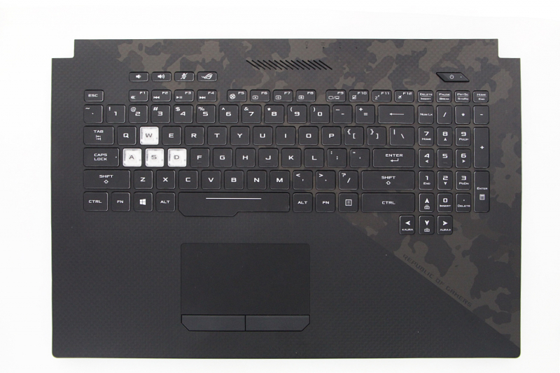 Clavier noir rétroéclairé américain Asus ROG Strix Scar II