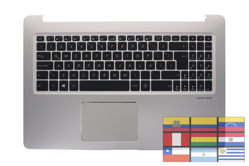 Clavier doré rétroéclairé latino Asus