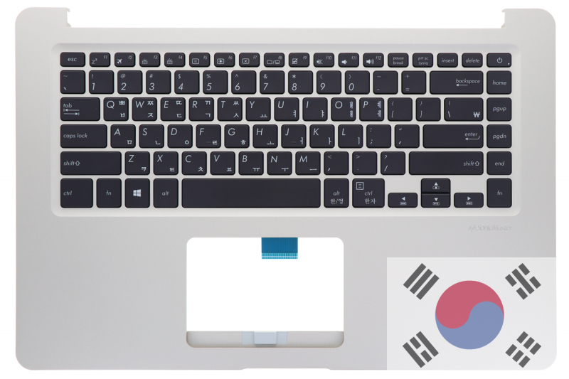 Clavier doré Coréen rétroéclairé Asus Clavier doré QWERTY Coréen rétroéclairé Vivobook Asus