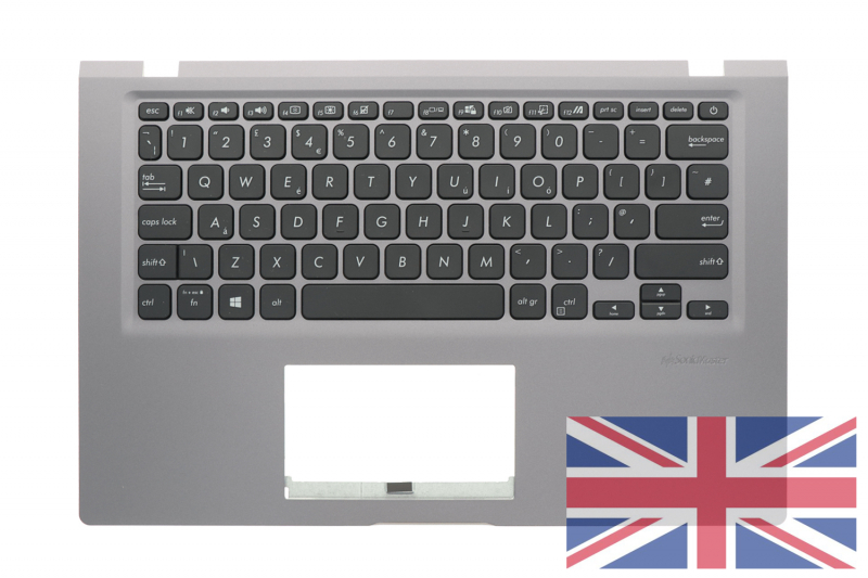 Clavier Asus anglais gris QWERTY rechange