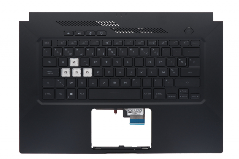 Clavier noir rétroéclairé belge TUF Dash Asus