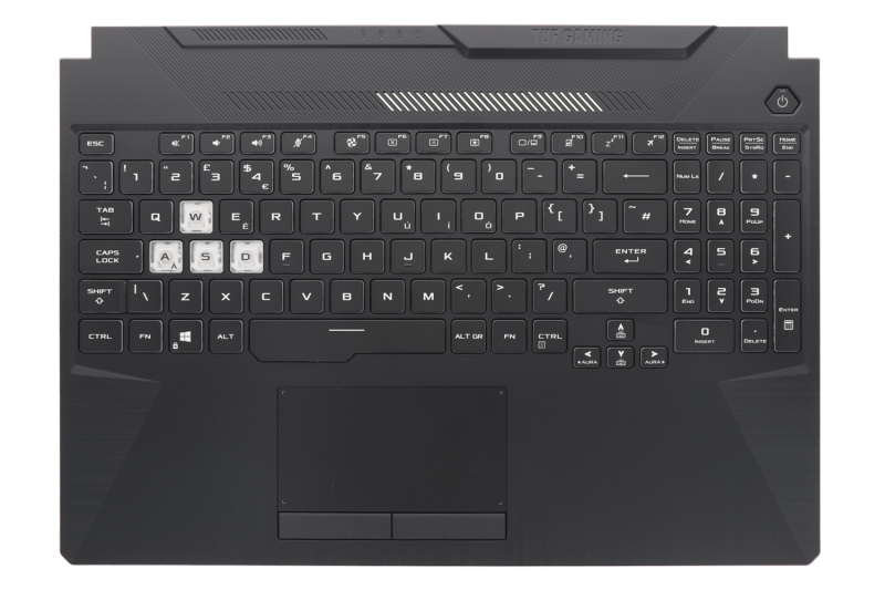 Clavier noir anglais QWERTY rétroéclairé Asus TUF Gaming