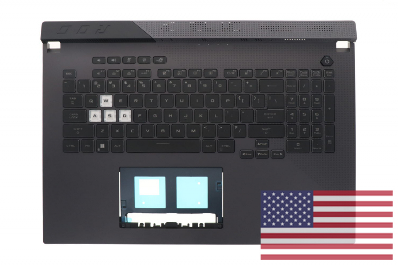 Clavier gris avec rétroéclairage américain ROG Strix G17 Asus