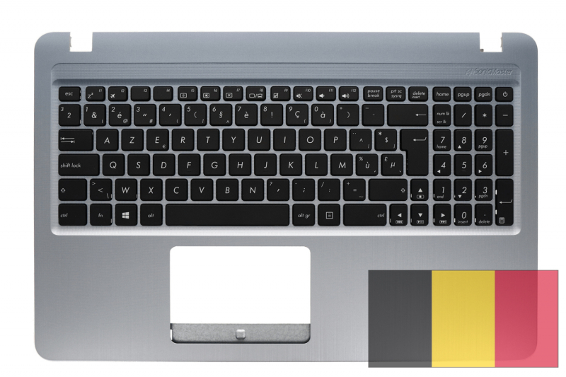 Clavier Asus belge QWERTY gris rechange