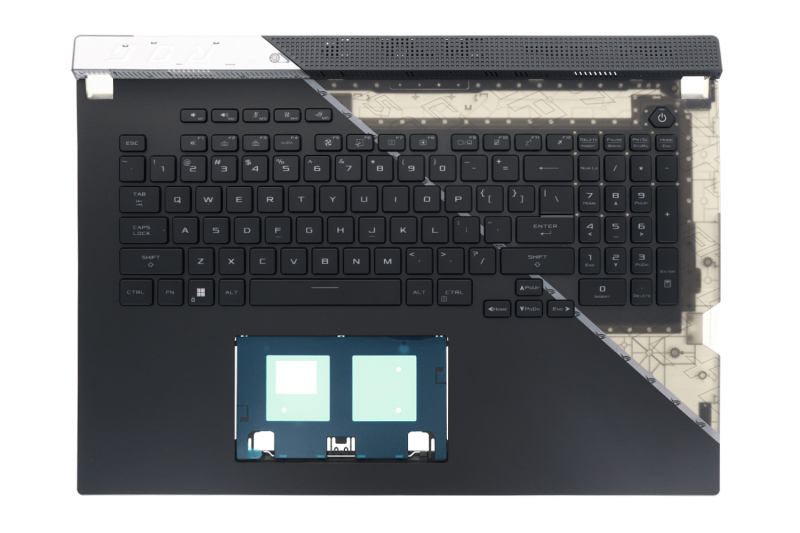 Clavier noir rétroéclairé américain ROG Strix Scar 17