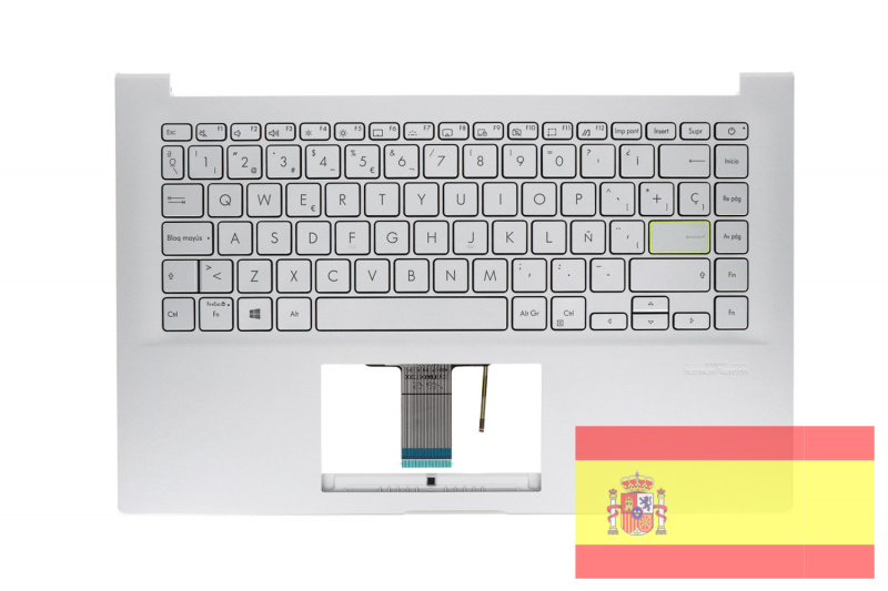 Clavier Asus VivoBook QWERTY Rétroéclairé Argenté
