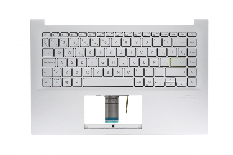 Clavier Asus VivoBook QWERTY Rétroéclairé Argenté