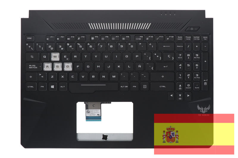 Clavier Asus TUF Gaming Noir Espagnol QWERTY