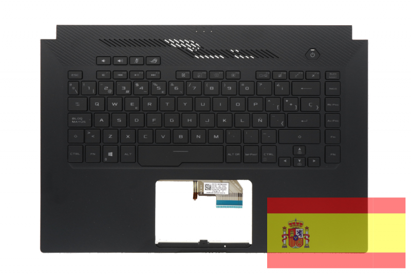 Clavier Asus ROG Zephyrus Noir Espagnol Authentique